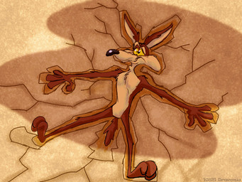 3_toes 4_fingers adam's_apple anthro arm_tuft athletic belly biped black_eyes black_nose brown_body brown_fur chest_tuft cracked_ground cracks curling_toes ears_down elbow_tuft eyebrows feet fingers forearm_tuft forearms fur humanoid_hands humanoid_heel knee_tuft leg_tuft lying male multicolored_body multicolored_fur nervous nude oh_crap on_back paws pecs pivoted_ears plantigrade pose ribs scared shadow shoulder_tuft skinny soles solo swallowing tan_belly tan_body tan_eyebrows tan_fur text toes tuft two_tone_body two_tone_fur uhoh yellow_sclera stevethedragon looney_tunes warner_brothers wile_e._coyote canid canine canis coyote mammal 2010 4:3 artist_name colored dated digital_drawing_(artwork) digital_media_(artwork) pinup shaded