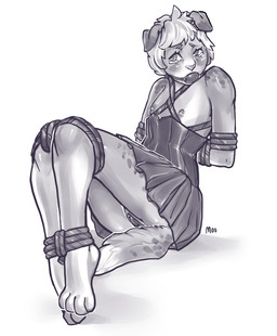 animal_ears anthro arms_behind_back bdsm bondage bound breasts canine clitoris clothed clothing crying female flat_chested hair mammal monamoo nipples pussy sitting solo tears
Rating: Explicit
Score: 7
User: Peekaboo
Date: April 08, 2014