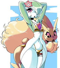 :o accessory ambiguous_gender anthro barely_visible_genitalia barely_visible_penis big_penis bikini bikini_aside blush blush_lines bodily_fluids border clothing clothing_aside duo ears_as_hair emanata eyelashes femboy flower flower_in_hair genitals gold_bikini hair hair_accessory hands_behind_head huge_penis hung_femboy leaning leaning_forward long_penis looking_at_genitalia looking_at_penis male navel open_mouth penis pink_eyes pink_sclera plant sky slim sweat sweatdrop swimwear swimwear_aside tail two-piece_swimsuit white_border wide_hips noirchaton4 golden_week nintendo pokemon shiro_(noirchaton4) gardevoir generation_3_pokemon generation_4_pokemon humanoid lopunny pokemon_(species) 2026