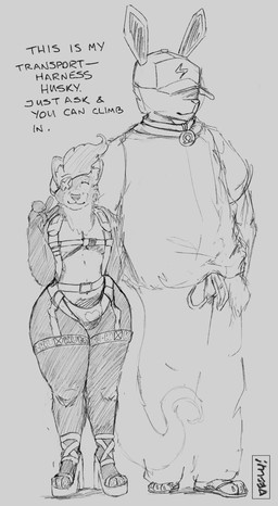 anthro bottomwear clothing collar duo eye_patch eyewear flip_flops footwear fur gesture hand_gesture harness hat headgear headwear heart_symbol high_heels male male/male pants sandals shirt shoes side_by_side sweatpants t-shirt text text_on_clothing topwear v_sign declu nintendo pokemon kyun_(declu) canid canine canis domestic_dog eeveelution generation_1_pokemon husky jolteon mammal nordic_sled_dog pokemon_(species) spitz absurd_res greyscale hi_res monochrome