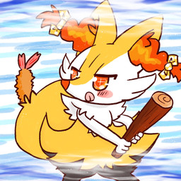 accessory ambiguous_anthro ambiguous_gender anthro biped blush bow_ribbon digitigrade food front_view hair_accessory hair_bow hair_ribbon holding_object holding_stick object_in_tail polka_dot_bow ribbons shrimp_(food) snout solo standing stick tail tongue tongue_out annyui0611 nintendo pokemon braixen canid generation_6_pokemon mammal pokemon_(species) 1:1 2022 digital_drawing_(artwork) digital_media_(artwork) hi_res japanese_description portrait three-quarter_portrait translated_description