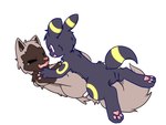 ambiguous_gender duo feet feral fur grey_body grey_fur hindpaw laugh paws tail tickling unknown_artist nintendo pokemon eeveelution generation_2_pokemon generation_3_pokemon pokemon_(species) poochyena umbreon 4:3 absurd_res hi_res