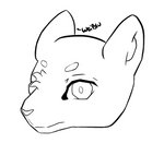 anthro eyebrows eyelashes hair inspired looking_aside serious_face solo thick_eyelashes what weiblu demon_slayer kimetsu_no_yaiba domestic_cat felid feline felis mammal 2020 black_and_white digital_drawing_(artwork) digital_media_(artwork) line_art monochrome signature sketch watermark