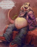 abdominal_bulge anthro belly breath clothing digestion duo fully_inside fur haven't_seen_them hoodie kerchief lies lying male male/male open_mouth oral_vore rumbling_stomach shirt skater tail tongue tongue_out topwear uvula vore nommz mythology nommz_(character) slade_(kyteriah) dragon furred_dragon furred_scalie mammal mouse murid murine mythological_creature mythological_scalie rodent scalie 2017 4:5 artist_name hi_res