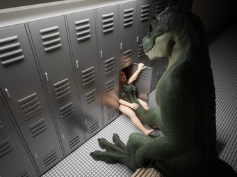 3_toes anthro claws duo feet foot_fetish high-angle_view in_locker locker macro male paws size_difference soles toe_claws toes doublescale dinosaur human mammal prehistoric_species reptile scalie theropod tyrannosaurid tyrannosauroid tyrannosaurus tyrannosaurus_rex 2017 3d_(artwork) 4:3 digital_media_(artwork) hi_res