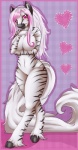 anthro big_breasts biped breasts female hair heart_symbol holding_breast hooves long_hair long_tail looking_at_viewer multicolored_hair nude pink_eyes solo standing stripes tail wide_hips robyn_paperdoll amy_hyperfreak_(hyperfreak666) equid equine mammal zebra 2012 digital_media_(artwork) hi_res shaded