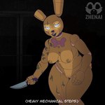 2024 5_fingers anthro areola artist_name big_areola black_background bow_tie breasts crossgender curvy_figure digital_drawing_(artwork) digital_media_(artwork) eyelashes female fingers five_nights_at_freddy's five_nights_at_freddy's_(film) five_nights_at_freddy's_3 green_body hi_res knife lagomorph leporid looking_at_viewer mammal mtf_crossgender multicolored_body nipples nude rabbit scottgames segmented_arms segmented_body segmented_legs simple_background smile solo spring_bonnie_(fnaf) springtrap_(fnaf) teal_eyes thick_thighs two_tone_body voluptuous watermark wide_hips william_afton_(fnaf) zhenai