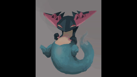 anthro megukura solo megusuri mythology nintendo pokemon dragapult dragon generation_8_pokemon mythological_creature mythological_scalie pokemon_(species) scalie 16:9 animated animated_gif short_playtime widescreen