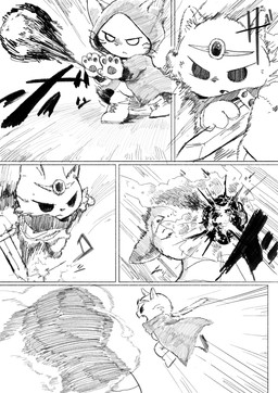 4_fingers :< action_pose action_scene ambiguous_anthro ambiguous_gender anthro biped cape cheek_tuft cloak closed_frown clothed clothed_ambiguous clothed_anthro clothing crown ears_up elemental_manipulation emanata empty_eyes explosion extreme_size_difference facial_tuft fight fighting_pose fingerpads fingers fire fire_manipulation fireball frown fur furgonomic_headwear furgonomic_hood furgonomics group half-closed_eyes headgear headwear holding_melee_weapon holding_object holding_sword holding_weapon hood_up hooded_cloak inner_ear_fluff jumping larger_ambiguous melee_weapon motion_lines mouth_closed narrowed_eyes open_mouth pawpads pointy_ears pose prick_ears scales side_view simple_background size_difference smaller_ambiguous speed_lines sword sword_swing text tiara triangle_nose tuft ventral_scales weapon whiskers demitasu mythology domestic_cat dragon felid feline felis mammal mythological_creature mythological_scalie scalie absurd_res comic greyscale hatching_(art) hi_res japanese_description japanese_text monochrome right_to_left shaded sketch translation_request