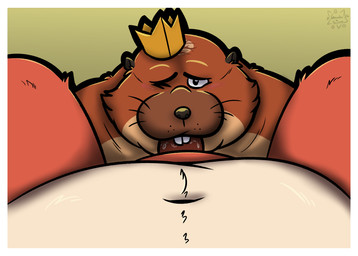 anthro belly big_belly blush bodily_fluids border buckteeth crown duo erection first_person_view fur genitals hair headgear humanoid_genitalia humanoid_penis looking_at_viewer male male/male male_penetrated male_penetrating male_penetrating_male navel nude oral oral_penetration overweight overweight_anthro overweight_male penetration penile penis penis_in_mouth saliva sex simple_background teeth wet whiskers white_border gorochuinboxers beta_pokemon_games disney hoppers_(disney) nintendo pixar pokemon bub_(gorochuinboxers) king_george_(hoppers) beaver beta_pokemon_(species) generation_1_pokemon gorochu mammal pokemon_(species) rodent 2026 absurd_res colored digital_drawing_(artwork) digital_media_(artwork) hi_res