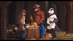 anthro black_bars bodily_fluids genital_fluids group male male/male urine watersports delirost ranger_rick united_states_forest_service actry deli_(delirost) smokey_bear yox absurd_res hi_res letterbox