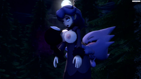 ambiguous_penetration asphyxiation balls bodily_fluids bottomwear breast_lick breast_play breasts clothed clothing clothing_lift corpse death duo erection erotic_asphyxiation exposed_breasts eye_roll female female_death female_penetrated forced forest forest_background from_behind_position genitals group hair hanged interspecies legwear licking light_body light_skin male male/female male_penetrating male_penetrating_female nature nature_background necrophilia night nipples noose open_mouth outside penetration penis plant pokephilia rape rope sex skirt skirt_lift snuff tongue tongue_out topwear tree gurochanop nintendo pokemon hex_maniac gastly generation_1_pokemon ghost haunter human mammal pokemon_(species) spirit 16:9 3d_(artwork) 3d_animation animated digital_media_(artwork) hi_res short_playtime sound video widescreen