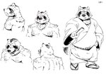 anthro belly clothing footwear kemono male mature_male moobs multiple_poses nipples overweight overweight_male pose robe sandals shoes simple_background solo white_background motogen canid canine mammal raccoon_dog tanuki 2011 model_sheet