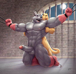 abs anthro balls bdsm biceps big_muscles big_penis bodybuilder bound braford canine dog dragon drooling duo erection eyes_closed fur gay huge_muscles hybrid kneeling lizard male moon muscles night nipples nude pecs penis pose reptile restrained rope saliva scalie sex thick_penis tickling toned tongue uncut yellow_dragon yellow_eyes
Rating: Explicit
Score: 17
User: joao
Date: September 16, 2012