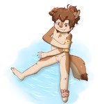 anthro bath bathing blush brown_body brown_eyes brown_fur brown_hair feet female flat_chested fur genitals hair innie_pussy navel nipples nude pawpads paws pussy sitting soles solo sponge sponge_bath spread_legs spreading toes water wet wet_body wet_fur young young_anthro domzywomzy scout_(wolfelix) canid canine canis domestic_dog mammal absurd_res hi_res