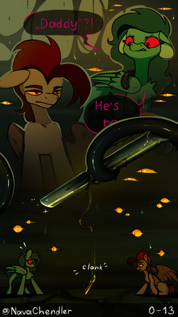 action_chase anthro battle blood blue_body blue_pony bodily_fluids brown_body brown_pony city cyberpunk dark dark_city dialogue dominant dramatic_lighting dystopian feathers female feral futuristic glowing glowing_eyes hair horror_(theme) long_mane long_tale lore male male/female mental narrative night not_furry ominous orange_eyes power predator/prey profanity psychic rainy_city red_eyes red_hair running slime street_scene tense_atmosphere tentacles text threatening urban victim violence wings yellow_eyes young young_female young_male nava_chendler a_world_of_losers_(nava_chendler) astraconia_(nava_chendler) hasbro my_little_pony mythology eyelet_(nava_chendler) fan_character nava_chendler_(character) rob_(nava_chendler) demon equid equine hybrid ink_demon mammal mythological_creature mythological_equine pegasus unknown_species 4k 9:16 absurd_res comic digital_media_(artwork) english_text hi_res story