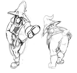 anthro anus balls butt clothed clothing genitals male no_underwear penis presenting presenting_hindquarters solo sachami-desu deltarune undertale_(series) ralsei bovid caprine darkner goat mammal 2019 hi_res monochrome sketch