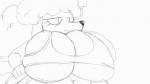 anthro areola belly big_breasts bouncing_breasts breasts clothing disembodied_hand duo eyelashes female female_focus huge_breasts hyper hyper_breasts mature_anthro mature_female navel nipples overweight overweight_female shirt solo_focus tank_top topwear undressing sssonic2 zini_(sssonic2) canid canine canis domestic_dog mammal poodle 16:9 2019 2d_animation animated digital_media_(artwork) frame_by_frame monochrome short_playtime sketch widescreen