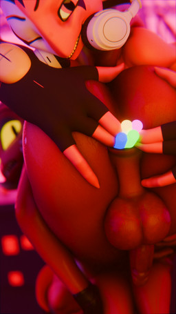 anthro anus butt duo exhibitionism glowstick looking_at_viewer male male/male public rave shocked spread_anus spread_butt spreading nocturnalfuzz hellaverse helluva_boss blitzo_(helluva_boss) moxxie_(helluva_boss) imp 3d_(artwork) 9:16 absurd_res blender_(artwork) blender_cycles_(artwork) digital_media_(artwork) hi_res
