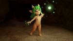 barefoot blep casual_nudity feet female genitals green_hair hair horn loli long_ears long_hair looking_at_viewer nipples nude pussy red_eyes slightly_chubby smile solo standing tongue tongue_out young alonwoof freckles_(alonwoof) demon fairy nymph 16:9 3d_(artwork) 4k absurd_res digital_media_(artwork) hi_res widescreen