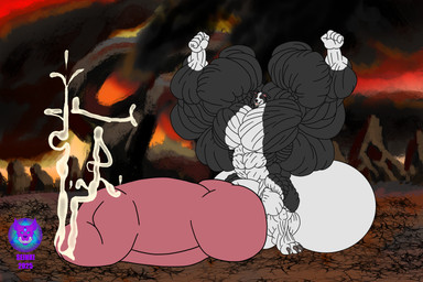 anthro balls big_balls big_muscles big_penis bodily_fluids genital_fluids genitals hell huge_balls huge_muscles huge_penis hyper hyper_balls hyper_genitalia hyper_muscles hyper_penis leaking_precum male muscular muscular_anthro muscular_male penile penis precum satanic satanic_symbol solo seinki mr._pickles border_collie canid canine canis collie domestic_dog herding_dog mammal pastoral_dog sheepdog hi_res