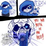 bone clothing hoodie skeleton text topwear lizheru undertale undertale_(series) gaster_blaster sans_(undertale) animated_skeleton undead 1:1 comic english_text sketch