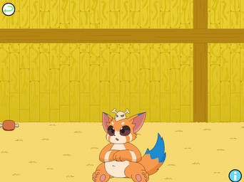 bone food male meat orange_body pasture plate solo weight_gain wood milkis2000 league_of_legends riot_games tencent gnar_(lol) yordle animated animated_gif short_playtime