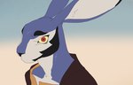 anthro beard clothed clothing facial_hair fully_clothed looking_at_viewer male religion solo spiral_eyes nasiijau bible christianity judas_iscariot_(film) judas_iscariot hare lagomorph leporid mammal 2025 aliasing bust_portrait digital_media_(artwork) hi_res portrait