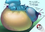 airborne_object anthro anthrofied belly berry_juice big_belly big_breasts bodily_fluids breasts close_to_bursting command dialogue dialogue_with_sound_effects female food force_feeding forced fruit genitals huge_belly huge_breasts hurk hyper hyper_belly immobile inflation juice_(beverage) lactating looking_at_viewer lying lying_on_self nipples on_front penetration piercing plant pokeball pokemorph pussy resting_on_belly shortened_sound_effect solo sound_effect_variant sound_effects stuttering tail text unusual_bodily_fluids unusual_lactation vaginal vaginal_penetration vowelless vowelless_sound_effect lotorloon nintendo pokemon syrah_(lotorloon) eeveelution generation_1_pokemon pokemon_(species) vaporeon english_text