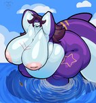 anthro areola bangs belly belly_rolls bent_arm big_belly big_breasts big_butt binary_drawing black_lipstick boat breast_markings breasts brown_hair butt cloud cloudy_sky empty_eye_socket empty_eyes extreme_size_difference fat_rolls female glistening glistening_areola glistening_arms glistening_belly glistening_body glistening_breasts glistening_butt glistening_eyes glistening_face glistening_hair glistening_nipples glistening_piercing glistening_tail glistening_thighs green_eyes hair hands_behind_head huge_belly huge_breasts huge_butt huge_thighs hyper hyper_belly hyper_breasts hyper_butt hyper_thighs inverted_nipples leg_markings lipstick logo long_bangs long_hair looking_at_viewer macro makeup markings moon_(marking) multicolored_body narrowed_eyes nipple_piercing nipples nude nude_female obese obese_anthro obese_female overweight overweight_anthro overweight_female parted_bangs partially_submerged piercing pink_areola pink_markings pink_nipples puffy_areola puffy_nipples purple_body purple_tail scar sea shark_fin shark_tail simple_background size_difference sky skyscape smile solo spiky_hair star_(marking) tail tail_markings thick_thighs thigh_markings thin_eyebrows three-quarter_view two_tone_body two_tone_tail vehicle water watercraft wave white_belly white_body white_breasts white_tail yellow_markings idlepotoo anon lua_(switchywitch) fish marine shark 2024 artist_logo colored digital_media_(artwork) portrait shaded signature soft_shading three-quarter_portrait