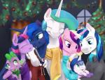 blush christmas_tree clothed clothing female feral group holidays horn hug male plant tree wings silfoe christmas friendship_is_magic hasbro my_little_pony mythology flurry_heart_(mlp) princess_cadance_(mlp) princess_celestia_(mlp) princess_luna_(mlp) shining_armor_(mlp) spike_(mlp) twilight_sparkle_(mlp) dragon equid equine mammal mythological_creature mythological_equine mythological_scalie scalie unicorn winged_unicorn 2016 absurd_res hi_res