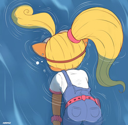 air_bubble anthro asphyxiation blonde_hair death drowned drowning ear_piercing eyewear female goggles hair partially_submerged piercing ponytail ryona solo water zombiedolly activision crash_bandicoot_(series) crash_bandicoot_4:_it's_about_time coco_bandicoot bandicoot mammal marsupial absurd_res hi_res