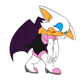 anthro body_invasion clothed clothing female forced half-closed_eyes losing_control narrowed_eyes possession simple_background solo suit_transformation transformation white_background jen_foxworth sega sonic_the_hedgehog_(series) rouge_the_bat sonic_the_hedgehog bat mammal 2025 colored hi_res
