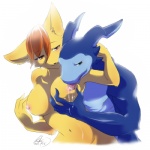 anthro breast_fondling breast_lick breast_play breasts duo female fondling hand_on_breast licking male male/female nipples nude simple_background tongue tongue_out white_background kubikitsune bandai_namco digimon fakemon fan_character incendramon pikunamon digimon_(species) flamedramon mammal scalie 1:1 low_res