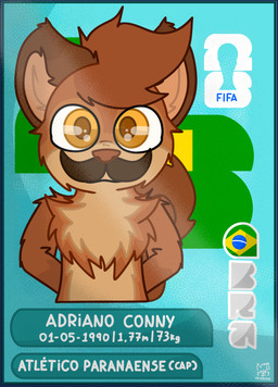 adriano_conny anthro black_body black_fur brown_body brown_fur chibi eyewear facial_hair fluffy fur glasses male male/male mustache round_glasses solo tan_body tan_fur yellow_eyes nyale0102 absurd_res hi_res