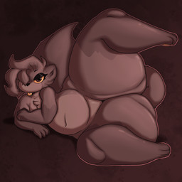 ambiguous_gender anthro bedroom_eyes big_butt big_tail bottom_heavy brown_body brown_fur butt eyelashes fur fur_markings glistening glistening_body hair huge_butt lying markings narrowed_eyes nude nude_anthro on_side one_leg_up orange_eyes presenting_crotch raised_leg seductive solo spread_legs spreading tail thick_thighs tongue tongue_out yellow_tongue sludgecentric erin_(welwraith) gulonine mammal marten mustelid musteline sable_(marten) 1:1 absurd_res hi_res nonbinary_(lore)