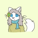 accessory anthro blinking blue_eyes blue_scarf clothing ear_flick female flower flower_in_hair fur grey_hair hair hair_accessory looking_at_viewer plant scarf solo sweater tail tail_motion topwear whiskers white_body white_fur yellow_clothing yellow_sweater yellow_topwear ashblondekittyy yuna_(ashblondekitty) domestic_cat felid feline felis mammal 1:1 animated short_playtime trans_(lore) trans_woman_(lore)