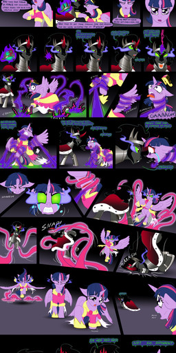 corruption crown cutie_mark dialogue duo feathered_wings feathers female feral fur greeting hair headgear horn magic multicolored_hair purple_body purple_eyes purple_feathers purple_fur purple_hair royalty simple_background smoke strangling temptation tentacles text two_tone_hair wings omny87 friendship_is_magic hasbro my_little_pony mythology king_sombra_(mlp) twilight_sparkle_(mlp) equid equine mammal mythological_creature mythological_equine pegasus unicorn winged_unicorn absurd_res comic english_text hi_res
