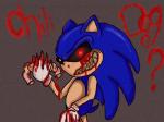 anthro blood blue_body blue_hair bodily_fluids chili_dog clothing food gloves gore grin guts hair handwear hot_dog intestines looking_at_viewer male nightmare_fuel open_mouth organs red_eyes smile solo teeth text unknown_artist creepypasta sega sonic.exe_(creepypasta) sonic_the_hedgehog_(series) sonic.exe sonic_the_hedgehog eulipotyphlan hedgehog mammal 2013 4:3 english_text