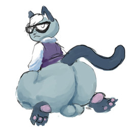 anthro backsack balls big_butt bottomless butt claws clothed clothing collared_shirt eyewear feet fur genitals glasses grey_body grey_fur hair huge_butt kneeling looking_at_viewer looking_back male partially_clothed pawpads pink_pawpads rear_view shirt simple_background solo tail thick_thighs topwear wearing_glasses white_background white_hair bunnygutsad animal_crossing nintendo raymond_(animal_crossing) felid feline mammal colored colored_sketch digital_drawing_(artwork) digital_media_(artwork) hi_res shaded sketch