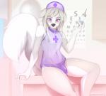 2017 anthro big_tail biped black_nose border_collie bottomless bottomwear bulge button_ears canid canine canis clock clothed clothing collie detailed_background digital_media_(artwork) domestic_dog drawpanther femboy floppy_ears front_view fur furniture grey_body grey_fur grey_hair hair hat headgear headwear herding_dog holding_object inside long_hair long_tail looking_at_viewer male mammal medical_instrument medical_syringe multicolored_body multicolored_fur navel nipples nurse nurse_clothing nurse_hat nurse_headwear pastoral_dog purple_bottomwear purple_clothing purple_eyes purple_topwear purple_underwear red_cross ryo_amore scientific_instrument sheepdog signature sitting smile solo symbol syringe table tail thong topwear translucent translucent_clothing two_tone_body two_tone_fur underwear white_body white_fur white_tail