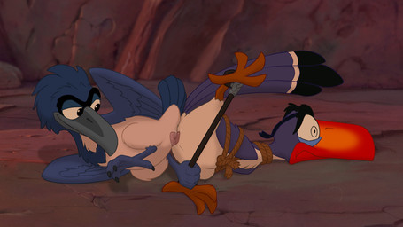 4_toes ambiguous_gender anatomically_correct animal_genitalia bdsm beak black_eyebrows blue_body blue_feathers bodily_fluids bondage bound cloaca cloaca_juice cloacal cloacal_kiss closed_frown closed_smile countershading duo eyebrows feathers feet feral folded_wings forced frown genital_fluids genitals grey_beak lying mouth_closed on_side orange_beak rape restraints rope rope_bondage sex shocked smile spread_legs spreader_bar spreading tail tail_feathers talons toes white_body white_countershading wings wings_tied the_giant_hamster disney the_lion_king pluvian zazu_(the_lion_king) avian bird bucerotiform hornbill plover shorebird hi_res male_(lore)