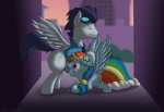 2012 blue_hair cloth clothing cum cum_in_mouth cum_inside cutie_mark equine erection eyewear fellatio female feral friendship_is_magic goggles hair horse long_hair male multi-colored_hair my_little_pony necktie oral oral_sex orgasm pegasus penis pony purple_eyes rainbow_dash_(mlp) rainbow_hair sex skipsy soarin_(mlp) straight uniform wing_boner wings wonderbolts_(mlp)
Rating: Explicit
Score: 53
User: Shujin
Date: May 14, 2012