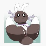 1:1 2023 absurd_res anus big_pupils black_eyes black_sclera blush blush_stickers brown_body camel_toe cleavage_cutout clothing cutout digital_drawing_(artwork) digital_media_(artwork) dilated_pupils fake_ears fake_rabbit_ears female generation_9_pokemon glistening glistening_body hi_res legwear nintendo paldean_form paldean_wooper paldean_wooper_girl_(dizzytizzy) panties pokemon pokemon_(species) pupils regional_form_(pokemon) slem smile solo tail thong topwear underwear white_clothing white_pupils