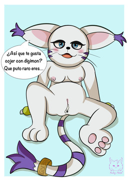 3_toes anthro anus blush bodily_fluids breasts butt claws clothing cum cum_drip cum_in_vagina cum_inside dialogue dripping feet female fur genital_fluids genitals gloves handwear markings nipples nude open_mouth pawpads paws piercing simple_background solo speech_bubble text toes vaginal vulva white_body white_fur haty_arts bandai_namco digimon digimon_(species) felid feline felis gatomon mammal digital_media_(artwork) hi_res translation_request