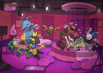 abdominal_scar anal anal_penetration anthro bed being_watched big_dom_small_sub blue_body bodily_fluids camera claws cum cum_inside detailed_background doggystyle dominant door facial_scar feral from_behind_position furniture genital_fluids genitals green_body grey_body group group_sex growling heart_symbol hotel hotel_room inside lights looking_at_another love_hotel lying male male/male male_penetrated male_penetrating male_penetrating_male moan movie_set on_back on_bed on_front oral oral_penetration orgy penetration penile penile_penetration penile_size_difference penis_in_ass penis_in_mouth pillow plant porn_studio recording red_body room_divider scar sculpture sex size_difference sound_effects statue studio table threesome trio video_camera yellow_body argon_vile fakemon nintendo pokemon pokemon_insurgence fan_character drone_rotom eevee eeveelution generation_1_pokemon generation_2_pokemon generation_3_pokemon generation_4_pokemon generation_5_pokemon grovyle kingdra krookodile leafeon lucario mega_eevee_(pokemon_insurgence) mega_evolution pokemon_(species) rotom shiny_pokemon absurd_res hi_res