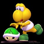 3d_modeling 3d_print blue_eyes clothed clothing male pantsless raised_tail running sad shell simple_background solo tail tongue turtle_shell yellow_body sillytoys mario_bros nintendo koopa koopa_troopa reptile scalie turtle 1:1 3d_(artwork) digital_media_(artwork) hi_res