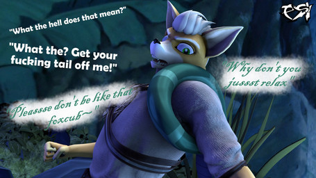 ambiguous_gender anthro clothed clothed_anthro clothed_male clothing dialogue duo feral forest fur green_body green_eyes hair jungle male multicolored_body multicolored_fur plant solo_focus tan_hair text tree two_tone_body two_tone_fur white_body white_fur yellow_body yellow_fur psikokinetic warfaremachine_(modeler) nintendo star_fox the_jungle_book fox_mccloud kaa_(jungle_book) canid canine fox mammal python reptile scalie snake 2023 3d_(artwork) digital_media_(artwork) english_text hi_res source_filmmaker_(artwork) male_(lore)