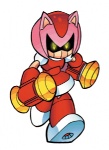 anthro female machine robotization solo thick_calves unknown_artist capcom mega_man_(series) sega sonic_the_hedgehog_(series) worlds_collide amy_rose roboticized_masters rose_woman eulipotyphlan hedgehog mammal robot robot_master low_res official_art