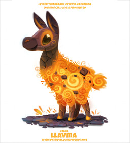 ambiguous_gender beady_eyes brown_eyes feral fur hooves humor lava pun simple_background smile solo text unguligrade visual_pun white_background wool_(fur) piper_thibodeau animate_inanimate camelid llama mammal digital_media_(artwork) digital_painting_(artwork) english_text painting_(artwork) url